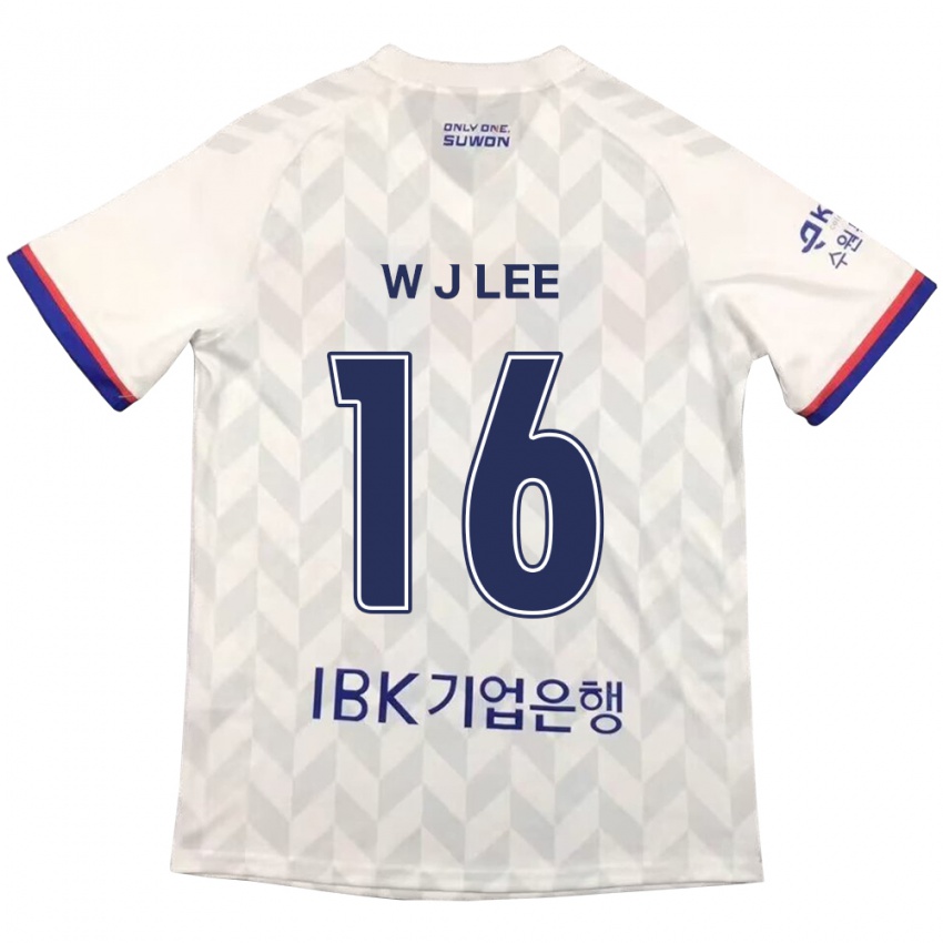 Niño Camiseta Jae-Won Lee #16 Blanco Azul 2ª Equipación 2024/25 La Camisa Chile