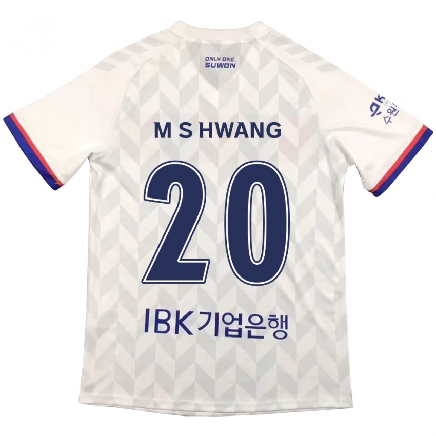 Niño Camiseta Soon-Min Hwang #20 Blanco Azul 2ª Equipación 2024/25 La Camisa Chile