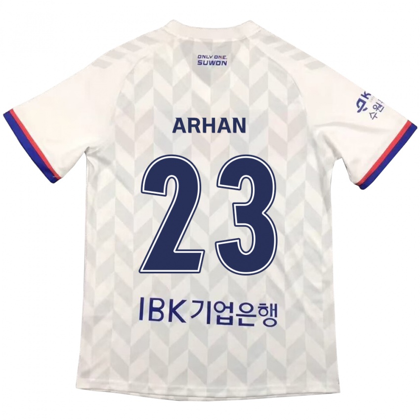 Niño Camiseta Pratama Arhan #23 Blanco Azul 2ª Equipación 2024/25 La Camisa Chile