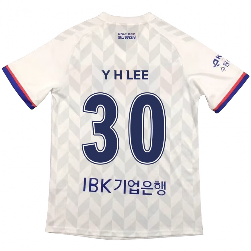 Niño Camiseta Hyeon-Yong Lee #30 Blanco Azul 2ª Equipación 2024/25 La Camisa Chile