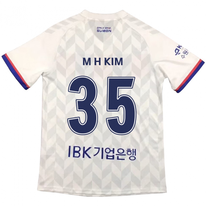 Niño Camiseta Hyeon-Min Kim #35 Blanco Azul 2ª Equipación 2024/25 La Camisa Chile