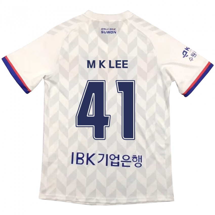 Niño Camiseta Kyung-Min Lee #41 Blanco Azul 2ª Equipación 2024/25 La Camisa Chile