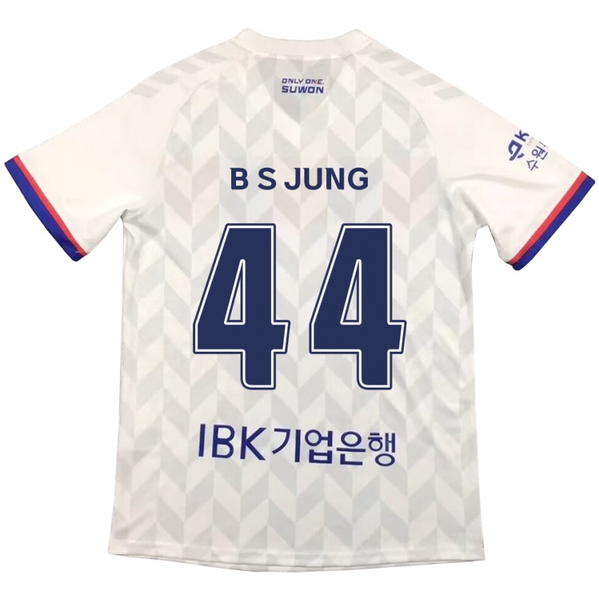 Niño Camiseta Seung-Bae Jung #44 Blanco Azul 2ª Equipación 2024/25 La Camisa Chile