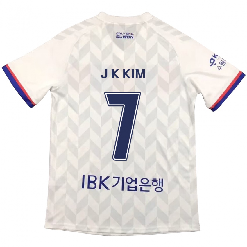 Niño Camiseta Ki-Jun Kim #7 Blanco Azul 2ª Equipación 2024/25 La Camisa Chile