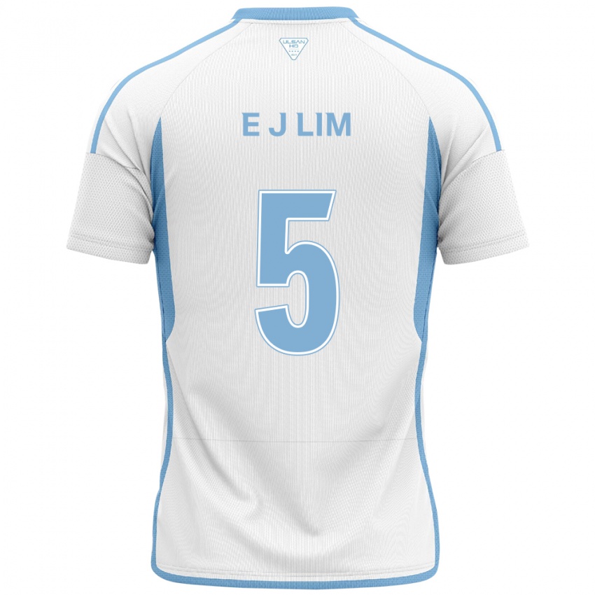 Niño Camiseta Jong-Eun Lim #5 Blanco Azul 2ª Equipación 2024/25 La Camisa Chile