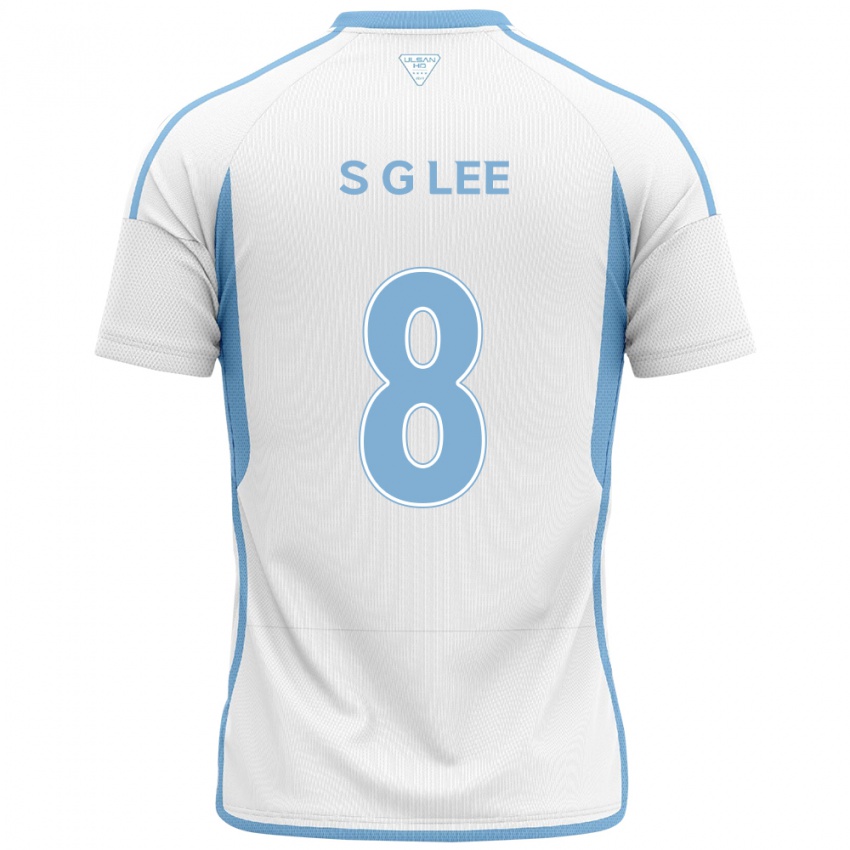 Niño Camiseta Gyu-Sung Lee #8 Blanco Azul 2ª Equipación 2024/25 La Camisa Chile