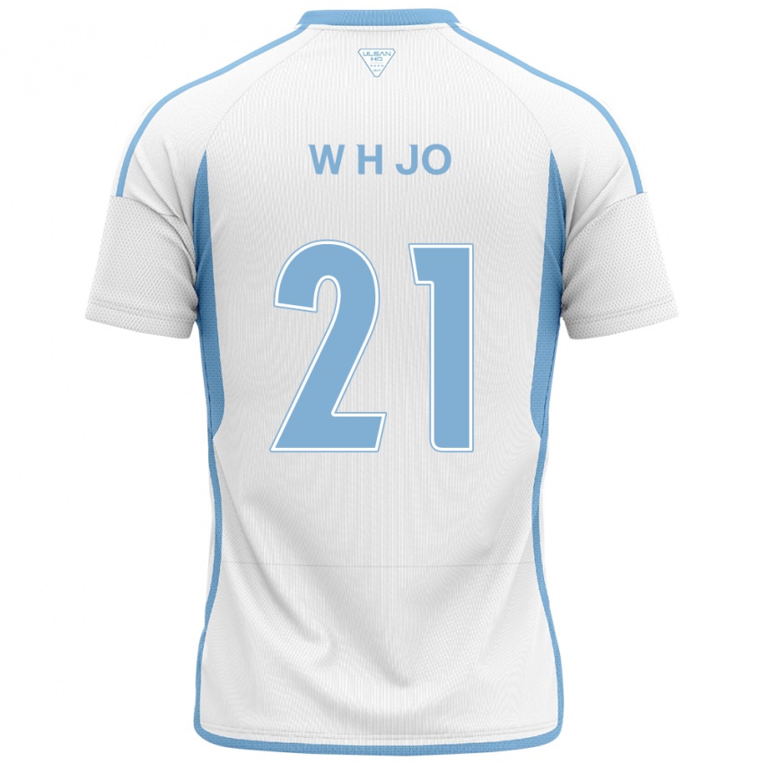 Niño Camiseta Hyeon-Woo Jo #21 Blanco Azul 2ª Equipación 2024/25 La Camisa Chile