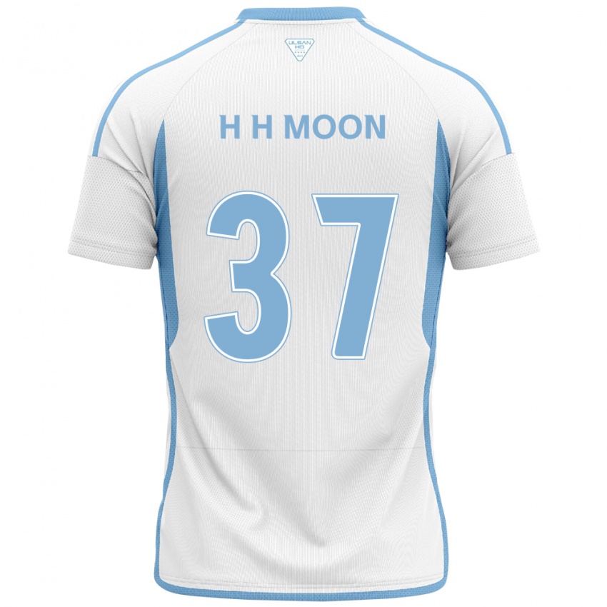 Niño Camiseta Hyeon-Ho Moon #37 Blanco Azul 2ª Equipación 2024/25 La Camisa Chile