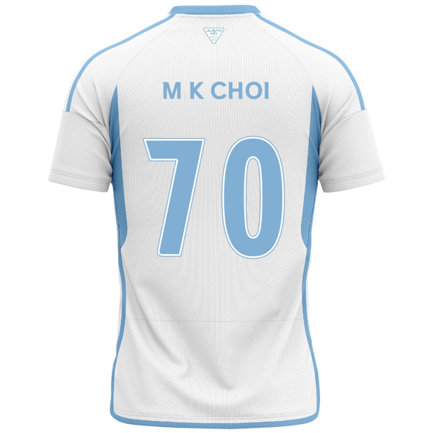 Niño Camiseta Kang-Min Choi #70 Blanco Azul 2ª Equipación 2024/25 La Camisa Chile