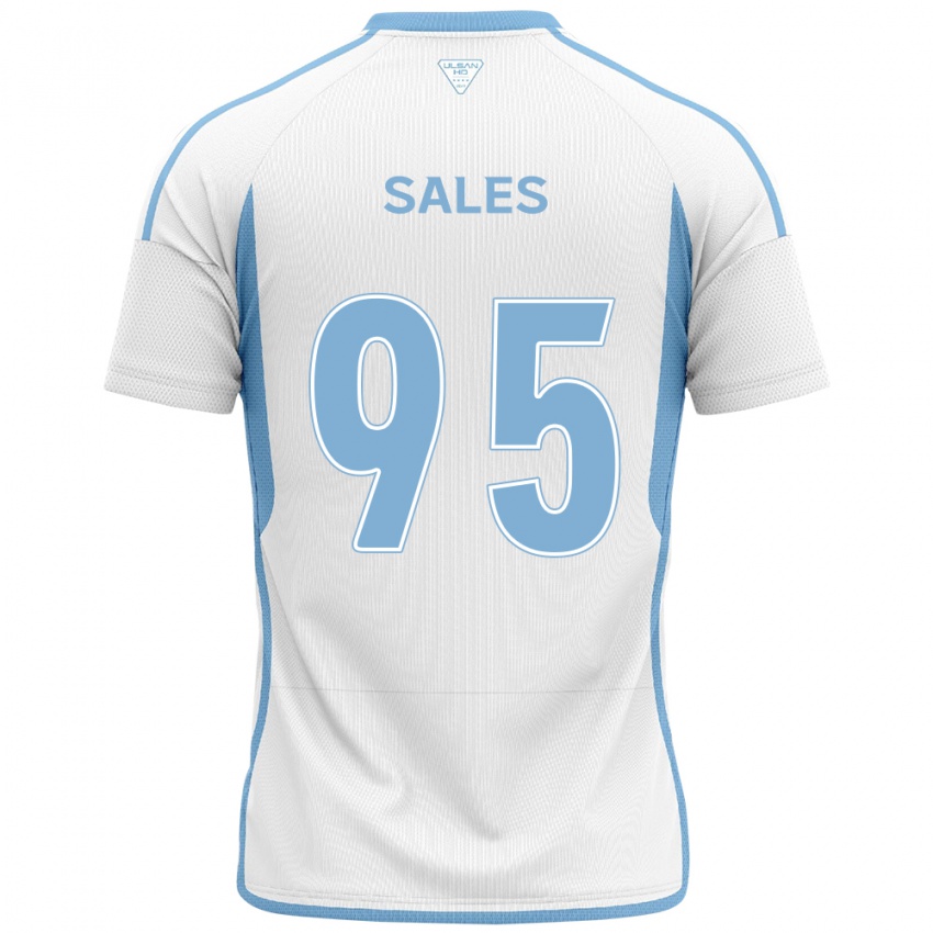 Niño Camiseta Matheus Sales #95 Blanco Azul 2ª Equipación 2024/25 La Camisa Chile