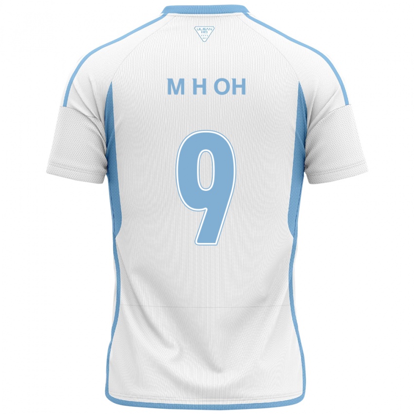 Niño Camiseta Hyun-Min Oh #9 Blanco Azul 2ª Equipación 2024/25 La Camisa Chile