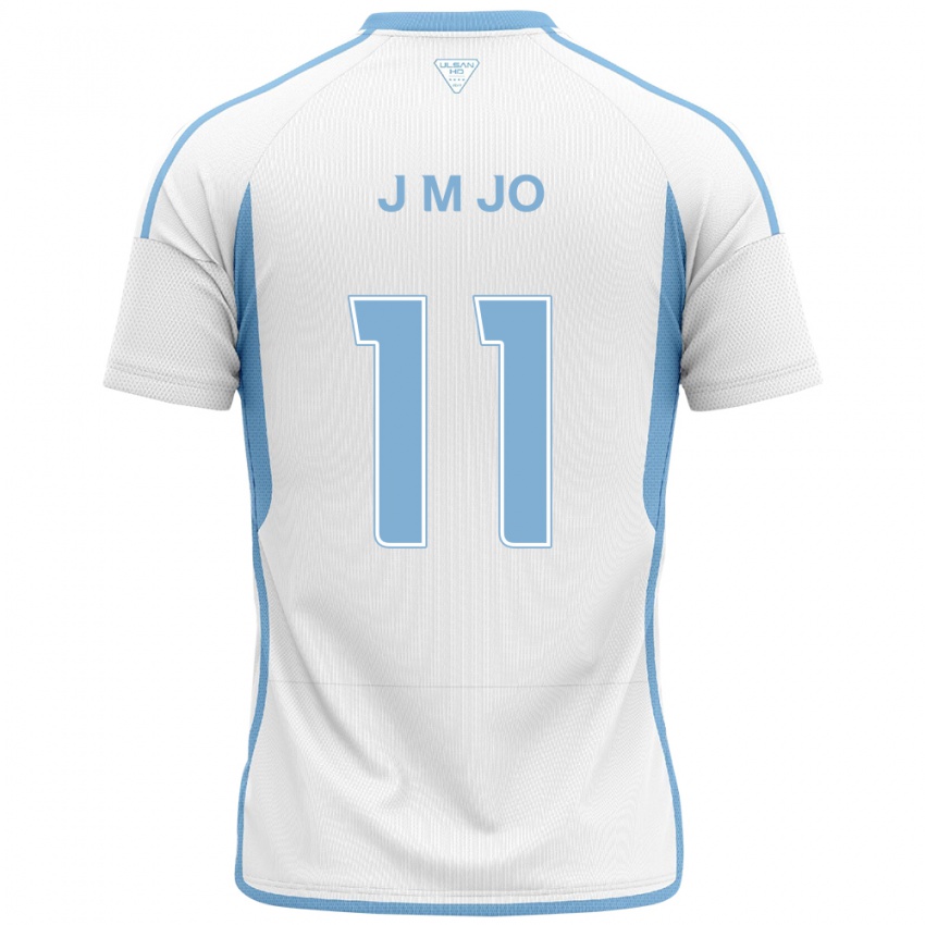 Niño Camiseta Min-Jae Jo #11 Blanco Azul 2ª Equipación 2024/25 La Camisa Chile