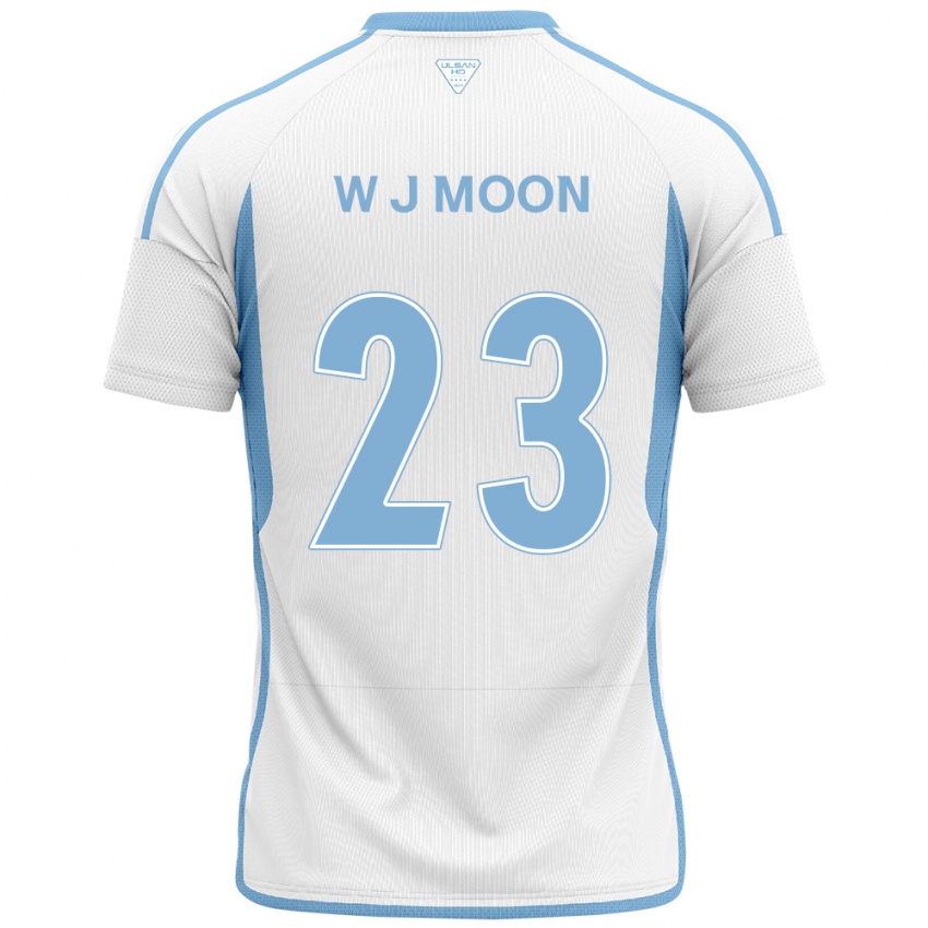 Niño Camiseta Ji-Won Moon #23 Blanco Azul 2ª Equipación 2024/25 La Camisa Chile