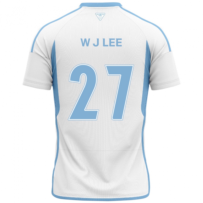 Niño Camiseta Ji-Woo Lee #27 Blanco Azul 2ª Equipación 2024/25 La Camisa Chile