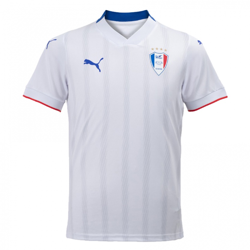 Niño Camiseta Peter Makrillos #18 Blanco Azul 2ª Equipación 2024/25 La Camisa Chile