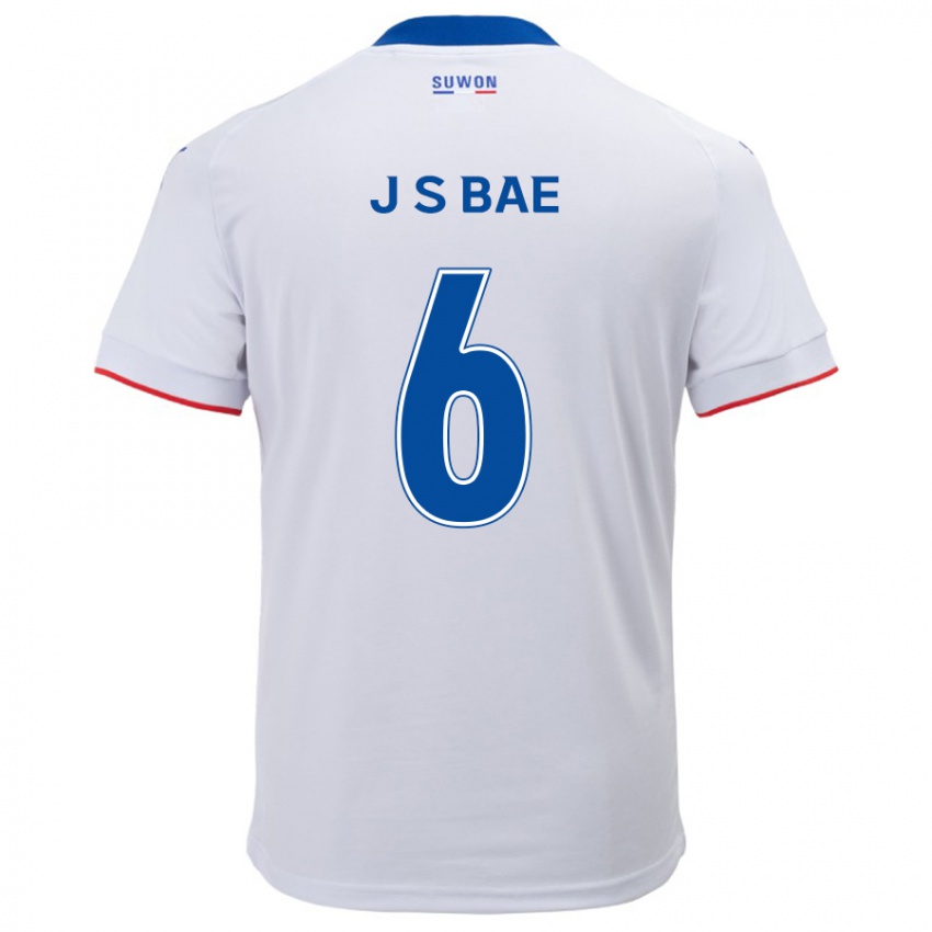 Niño Camiseta Seo-Joon Bae #6 Blanco Azul 2ª Equipación 2024/25 La Camisa Chile