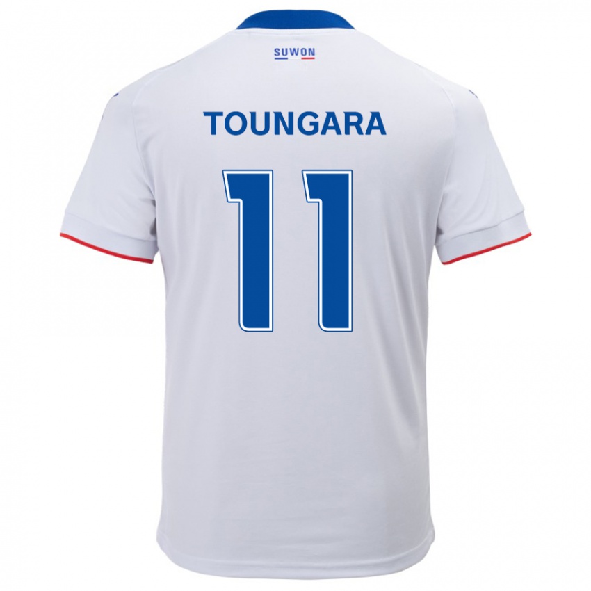 Niño Camiseta Aboubacar Toungara #11 Blanco Azul 2ª Equipación 2024/25 La Camisa Chile