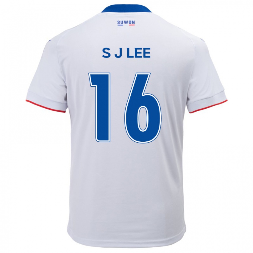 Niño Camiseta Jong-Sung Lee #16 Blanco Azul 2ª Equipación 2024/25 La Camisa Chile