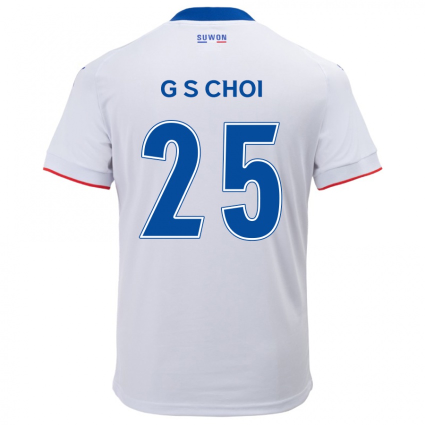 Niño Camiseta Sung-Geun Choi #25 Blanco Azul 2ª Equipación 2024/25 La Camisa Chile