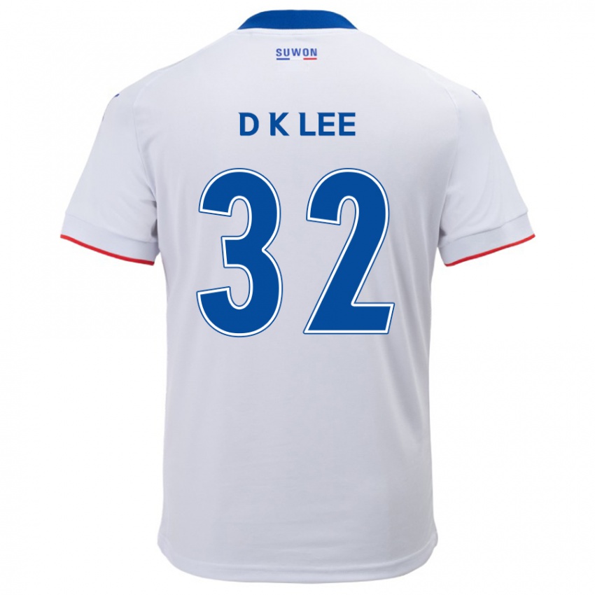 Niño Camiseta Kyu-Dong Lee #32 Blanco Azul 2ª Equipación 2024/25 La Camisa Chile