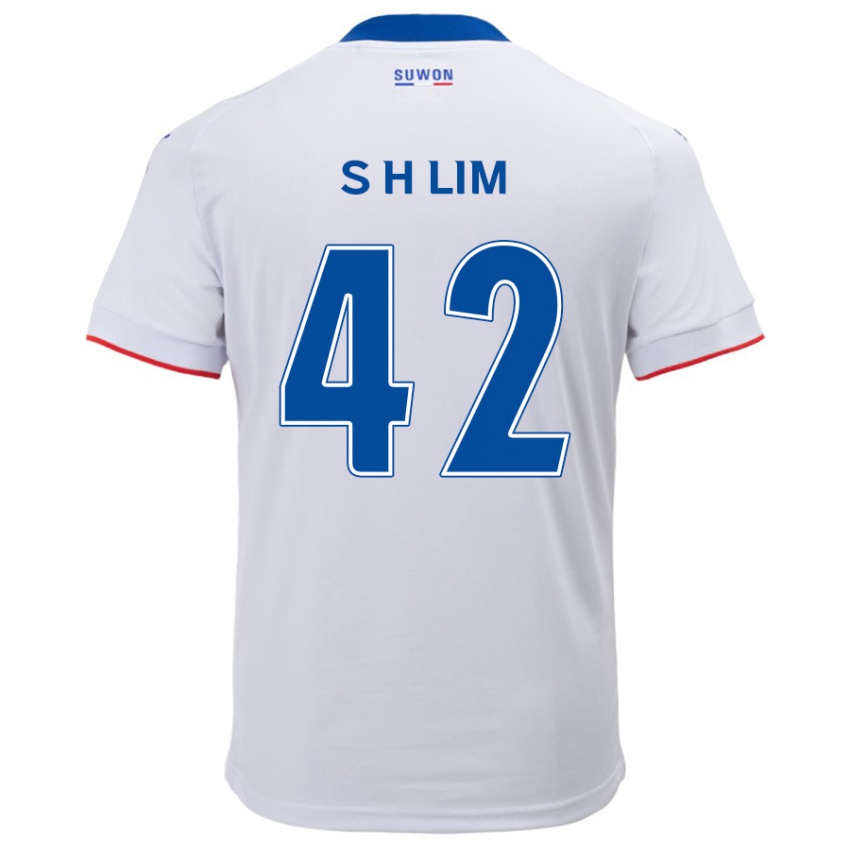 Niño Camiseta Hyun-Sub Lim #42 Blanco Azul 2ª Equipación 2024/25 La Camisa Chile