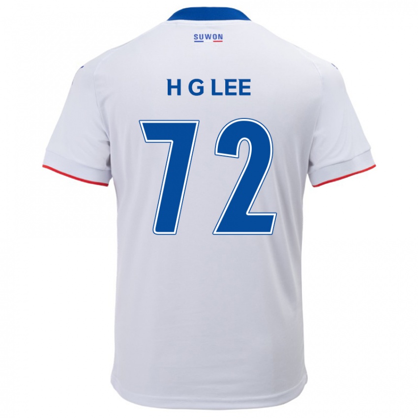 Niño Camiseta Geon-Hee Lee #72 Blanco Azul 2ª Equipación 2024/25 La Camisa Chile