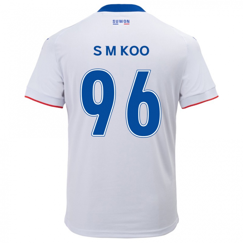 Niño Camiseta Min-Seo Koo #96 Blanco Azul 2ª Equipación 2024/25 La Camisa Chile