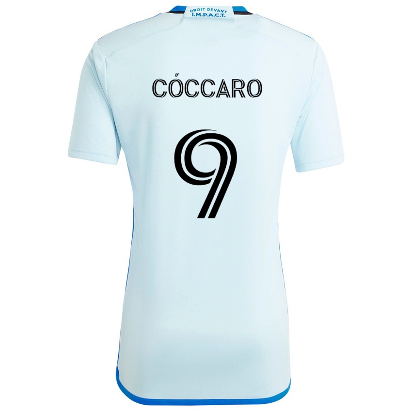 Niño Camiseta Matías Cóccaro #9 Azul Hielo 2ª Equipación 2024/25 La Camisa Chile