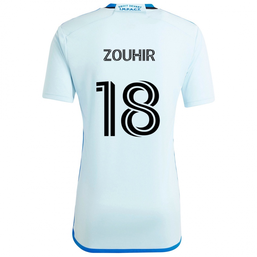 Niño Camiseta Rida Zouhir #18 Azul Hielo 2ª Equipación 2024/25 La Camisa Chile