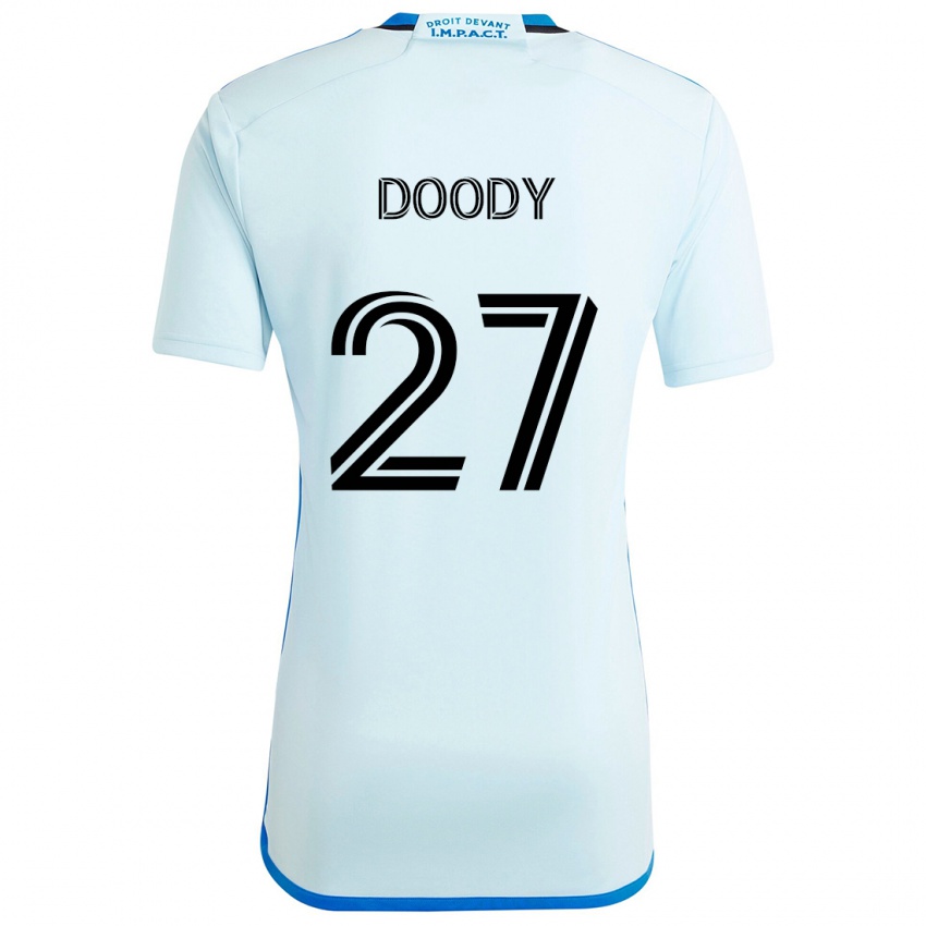 Niño Camiseta Grayson Doody #27 Azul Hielo 2ª Equipación 2024/25 La Camisa Chile