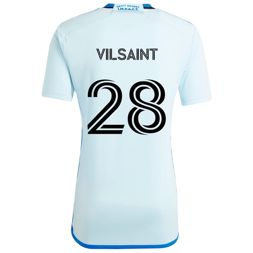 Niño Camiseta Jules-Anthony Vilsaint #28 Azul Hielo 2ª Equipación 2024/25 La Camisa Chile