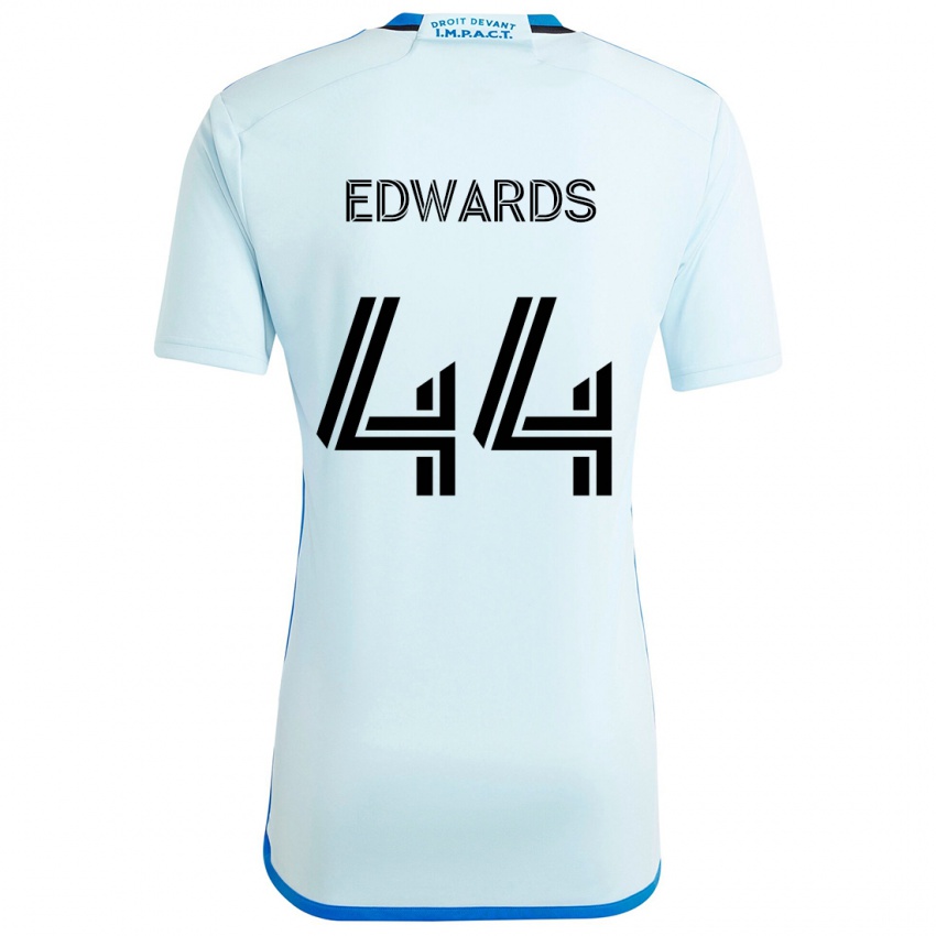 Niño Camiseta Raheem Edwards #44 Azul Hielo 2ª Equipación 2024/25 La Camisa Chile