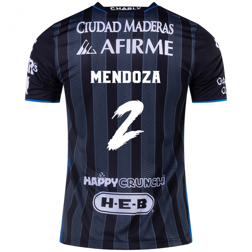 Niño Camiseta Omar Mendoza #2 Blanco Negro 2ª Equipación 2024/25 La Camisa Chile