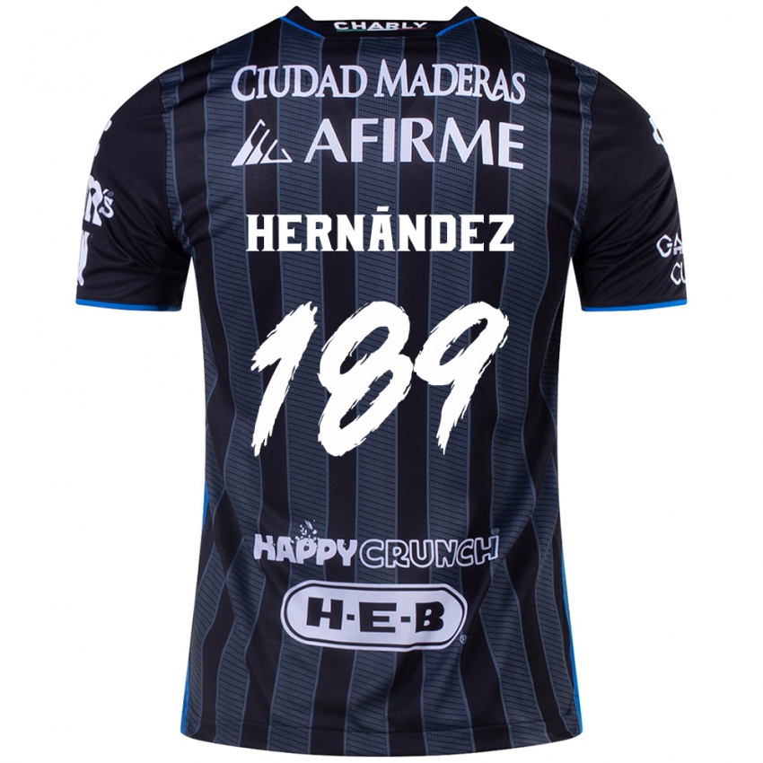 Niño Camiseta Sebastián Hernández #189 Blanco Negro 2ª Equipación 2024/25 La Camisa Chile