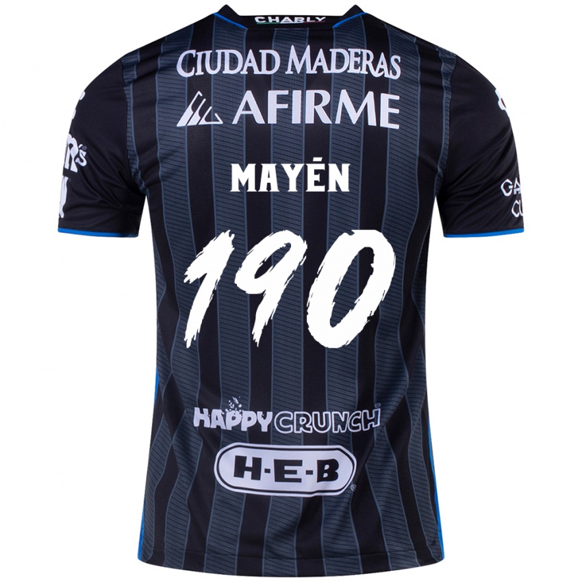 Niño Camiseta Eduardo Mayén #190 Blanco Negro 2ª Equipación 2024/25 La Camisa Chile