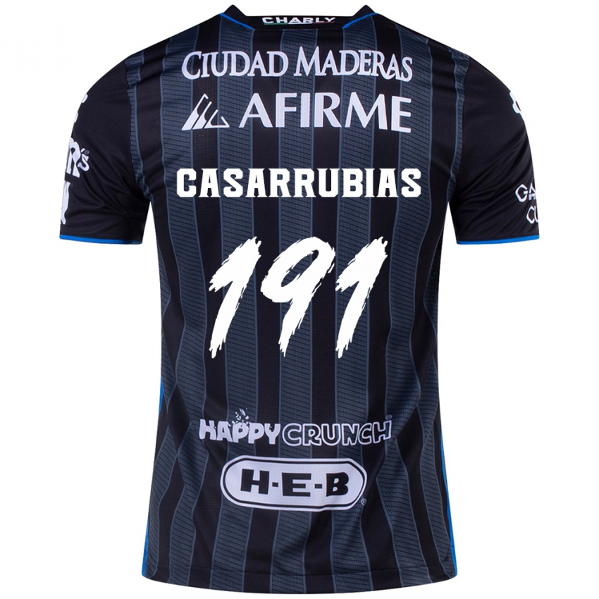 Niño Camiseta Aaron Casarrubias #191 Blanco Negro 2ª Equipación 2024/25 La Camisa Chile