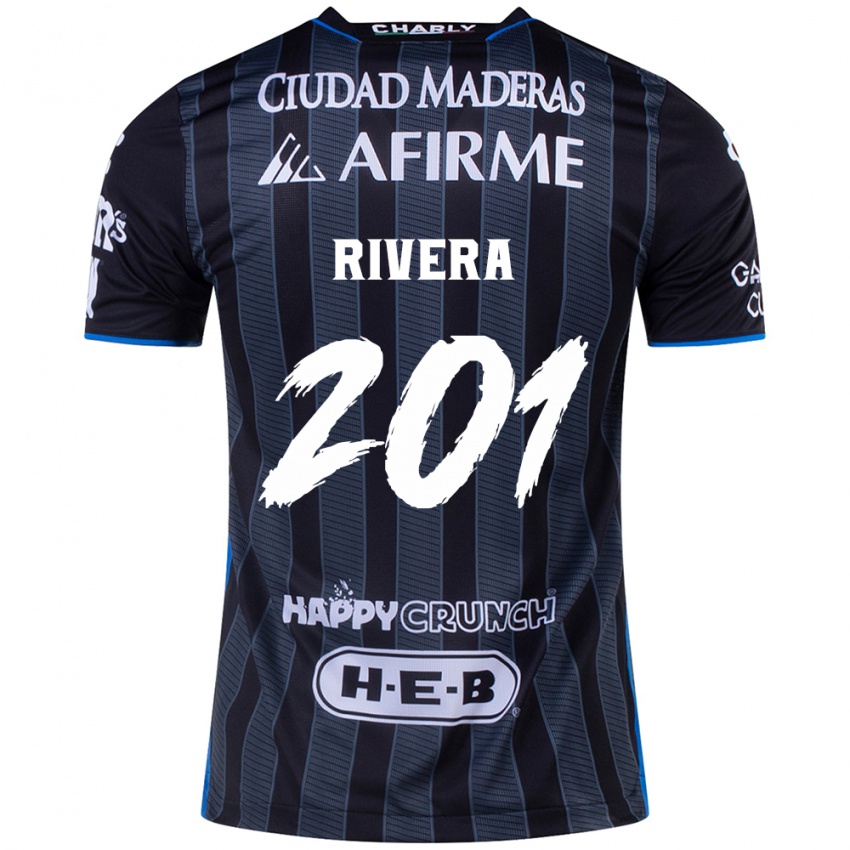 Niño Camiseta Christian Rivera #201 Blanco Negro 2ª Equipación 2024/25 La Camisa Chile