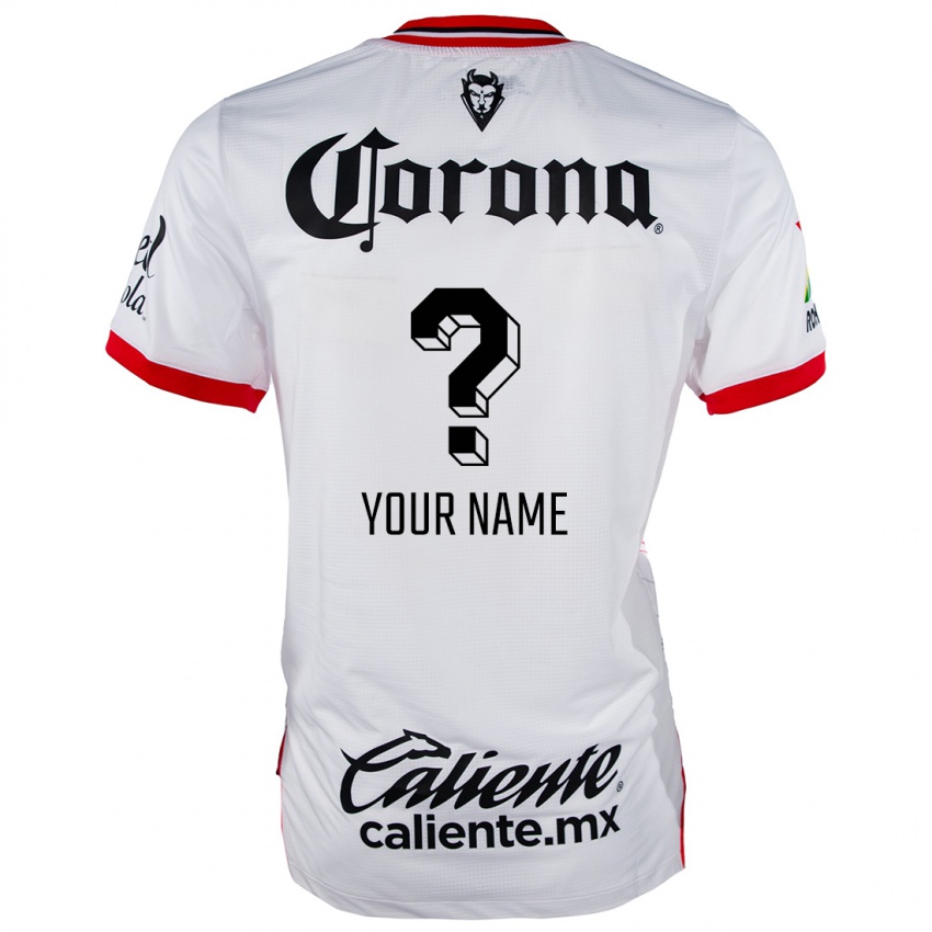 Niño Camiseta Su Nombre #0 Blanco Rojo 2ª Equipación 2024/25 La Camisa Chile