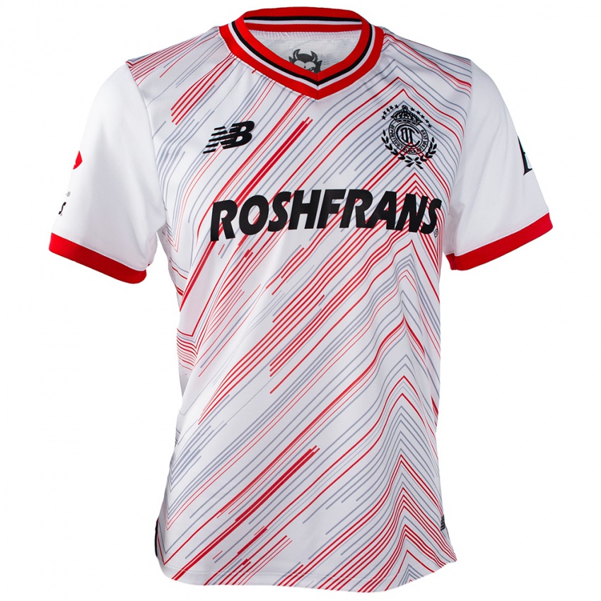 Niño Camiseta Isaías Violante #190 Blanco Rojo 2ª Equipación 2024/25 La Camisa Chile