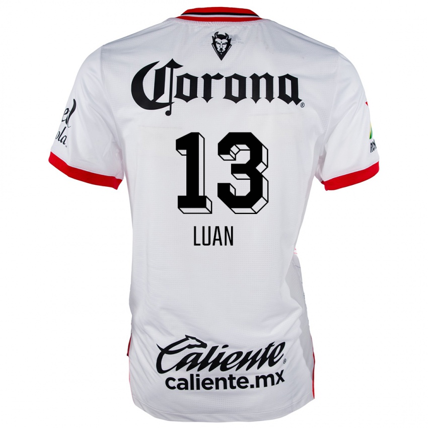 Niño Camiseta Luan #13 Blanco Rojo 2ª Equipación 2024/25 La Camisa Chile