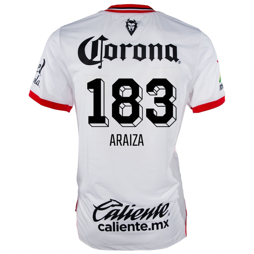 Niño Camiseta Daniel Araiza #183 Blanco Rojo 2ª Equipación 2024/25 La Camisa Chile