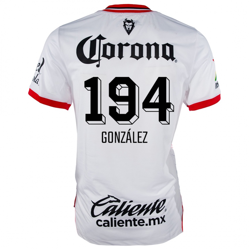 Niño Camiseta Cristopher González #194 Blanco Rojo 2ª Equipación 2024/25 La Camisa Chile