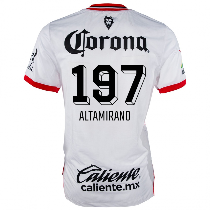 Niño Camiseta Óscar Altamirano #197 Blanco Rojo 2ª Equipación 2024/25 La Camisa Chile