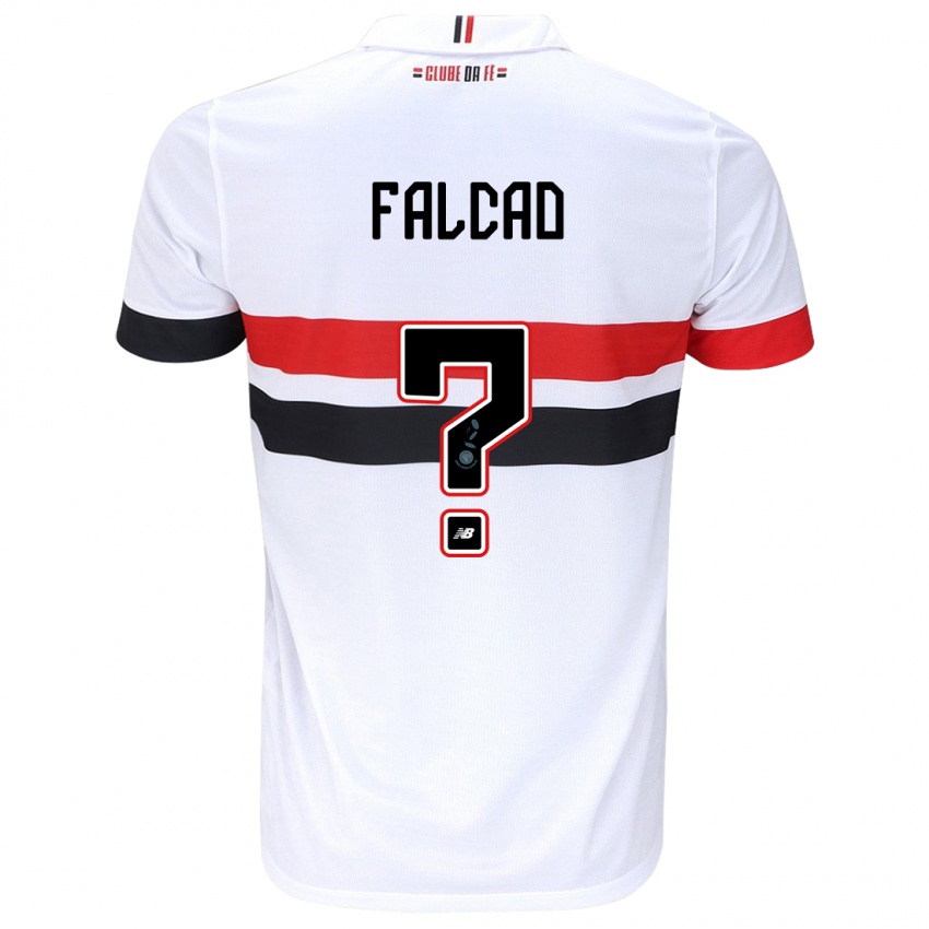 Hombre Camiseta Gabriel Falcão #0 Blanco Rojo Negro 1ª Equipación 2024/25 La Camisa Chile