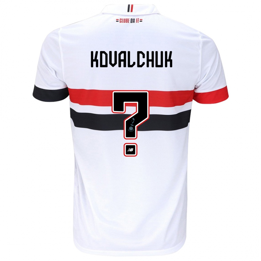 Hombre Camiseta Filipp Kovalchuk #0 Blanco Rojo Negro 1ª Equipación 2024/25 La Camisa Chile