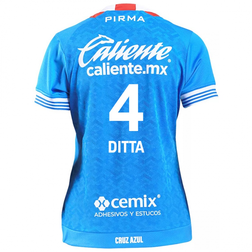 Hombre Camiseta Willer Ditta #4 Cielo Azul 1ª Equipación 2024/25 La Camisa Chile