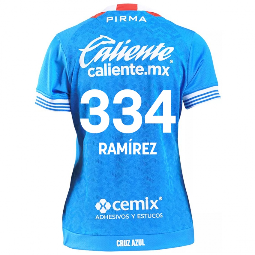 Hombre Camiseta Mauricio Ramírez #334 Cielo Azul 1ª Equipación 2024/25 La Camisa Chile