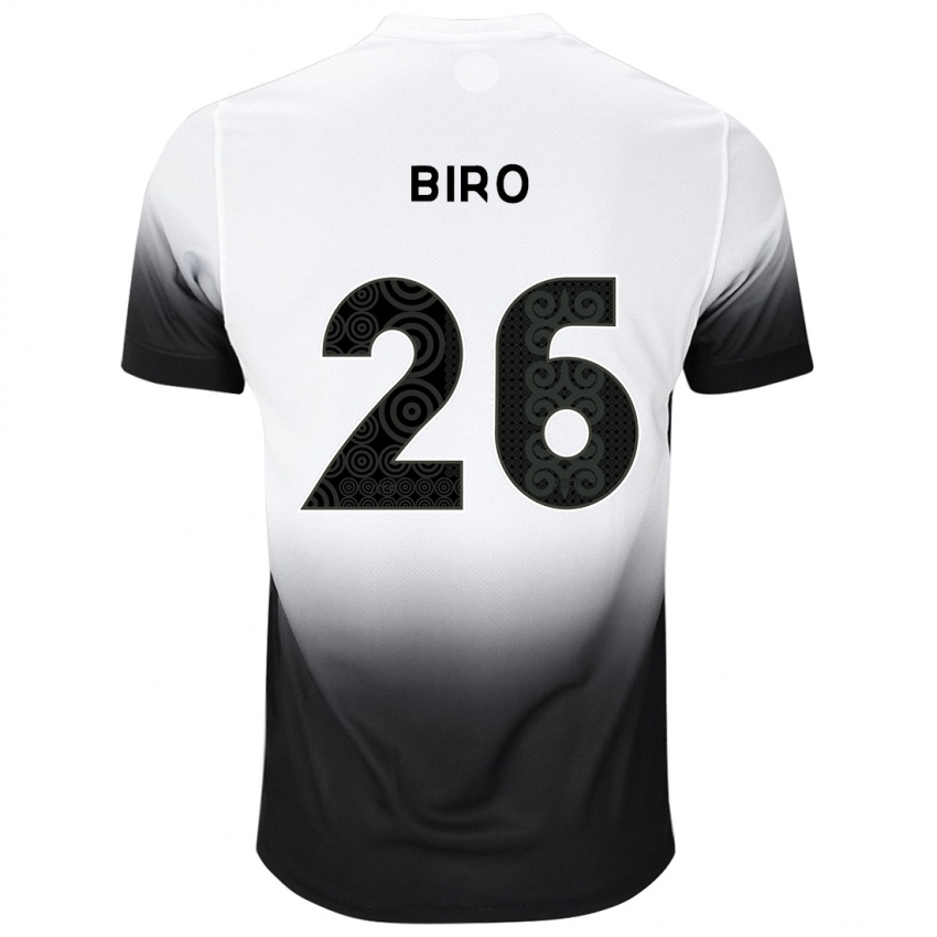 Hombre Camiseta Biro #26 Blanco Negro 1ª Equipación 2024/25 La Camisa Chile