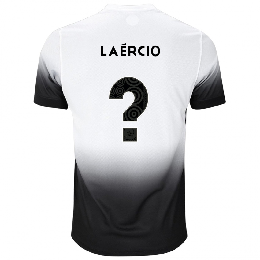 Hombre Camiseta Laércio #0 Blanco Negro 1ª Equipación 2024/25 La Camisa Chile