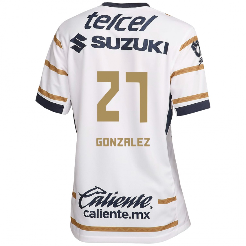 Hombre Camiseta Heidi Gonzalez #27 Obsidiana Blanca 1ª Equipación 2024/25 La Camisa Chile